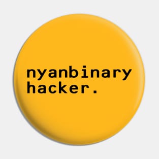 nyanbinary hacker - Black Pin