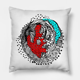 Geometric Earth 3D colors Pillow