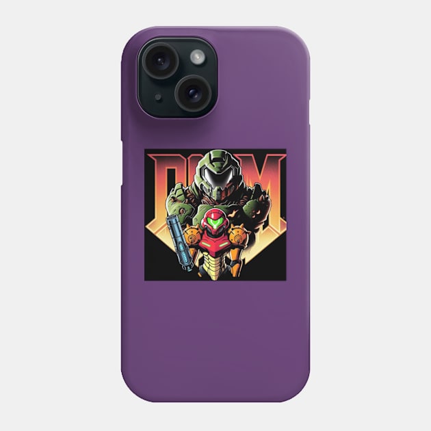 Doomguy and Samus Phone Case by The Doom Guy