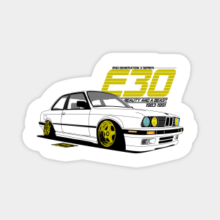 BMW E30 Beauty & Beast Magnet