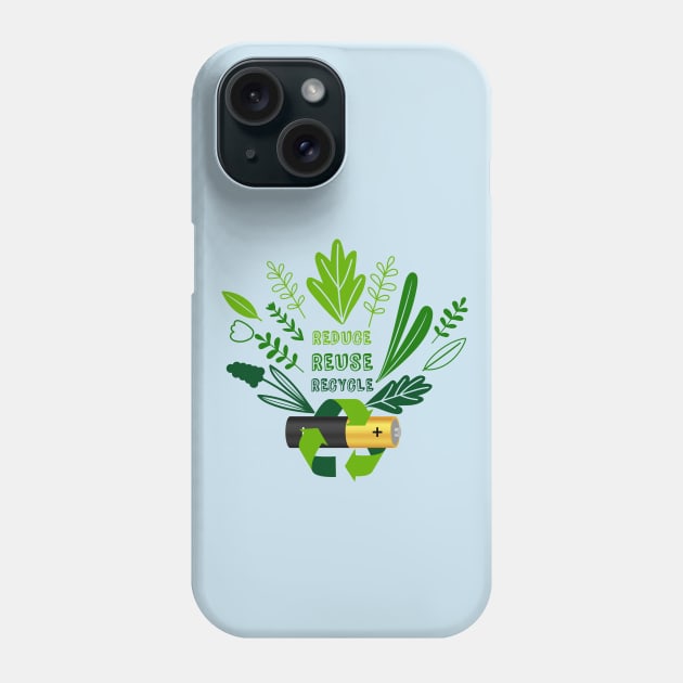 Reduce Reuse Recycle Phone Case by Mako Design 