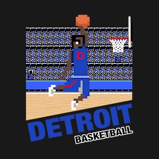 Detroit Basketball 8 bit pixel art cartridge design T-Shirt