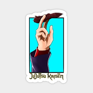 Yuji holding Cursed Finger Magnet