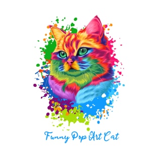 Funny Pop Art  Cat T-Shirt