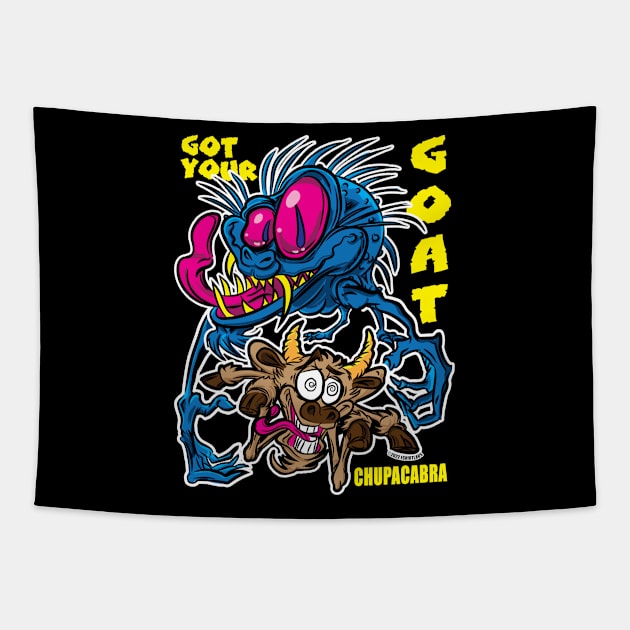 I'll Get Your Goat Chupacabra Tapestry by eShirtLabs