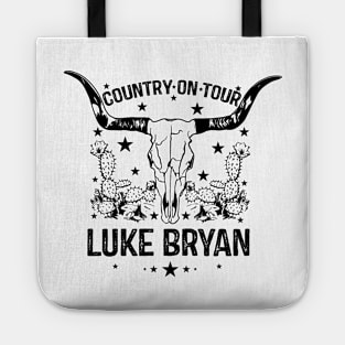 Country On Tour Cow Skull Tote