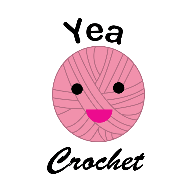 Yea Crochet Funny Kawaii Yarn Pink by Beautiful Cuteness