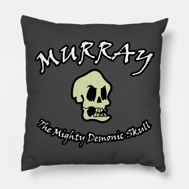 Murray The Mighty Demonic Skull Pillow by RobotGhost