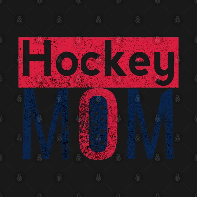 Hockey mom in Red and Blue by M Dee Signs