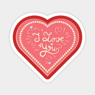 I Love You Heart For Valentines Day Magnet