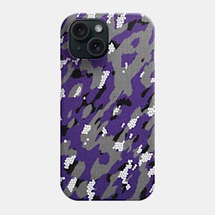 Camouflage - Purple and Grey Phone Case