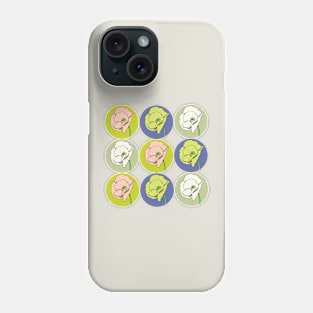 Poppy Pop Art Pattern (Purple & Green) Phone Case