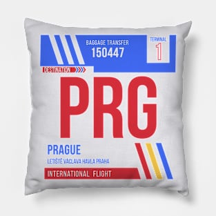 Prague (PRG) Airport Code Baggage Tag Pillow