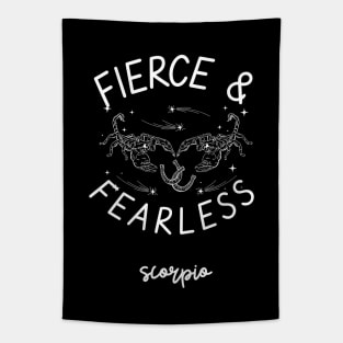 fierce and fearless scorpio Tapestry