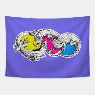 Ouroboros that consumes its own uroboros tail Tapestry