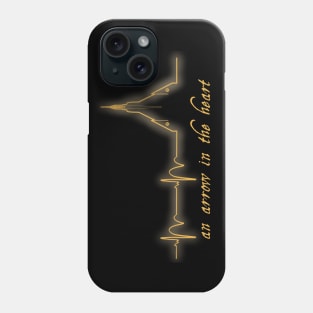 Arrow in the Heart Yellow Phone Case