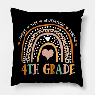 Leopard Rainbow 4th Grade Where The Adventure Begins Pillow