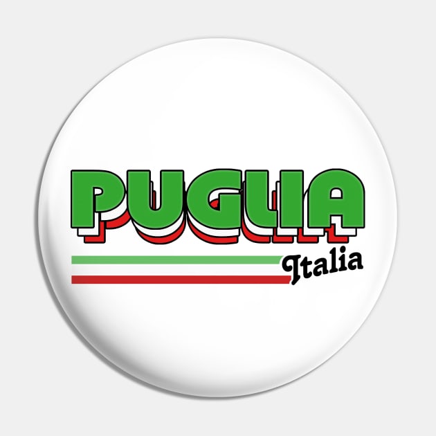 Puglia, Italia /// Retro Typography Design Pin by DankFutura