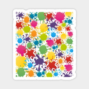 Splash Abstract Colorful Pattern Magnet