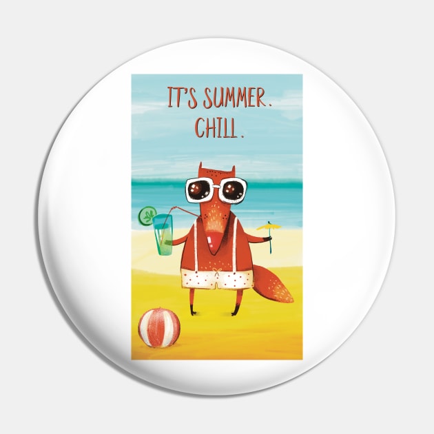 It’s summer. Chill. The red fox chillin on the beach Pin by marina63