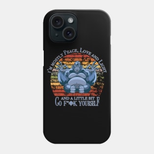 I'm Mostly Peace Love And Light - Yoga Retro Vintage Phone Case