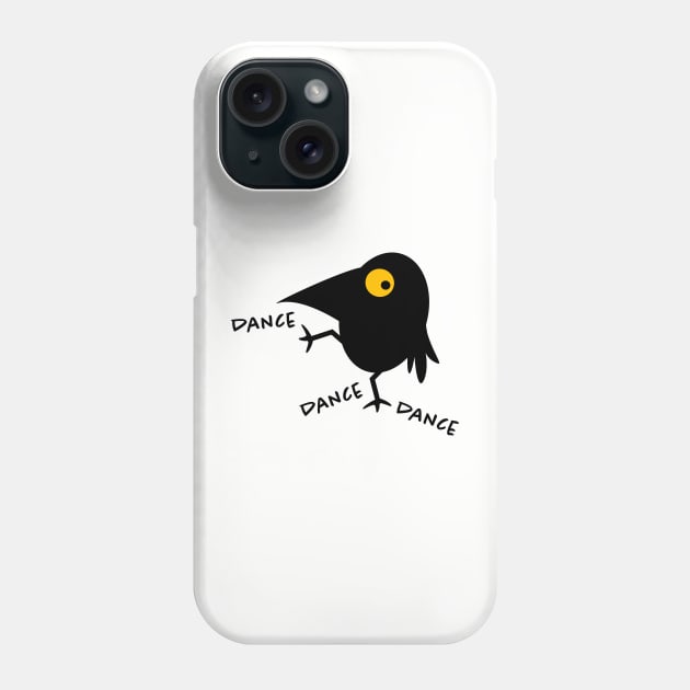 Dancing raven is partying Phone Case by spontania