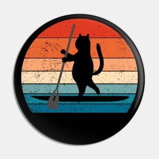 Paddleboard Cat Paws Pin