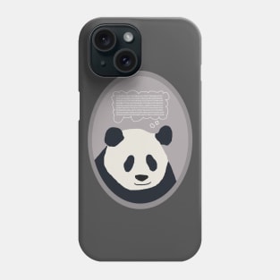 Panda Bear Contemplating Pi Phone Case