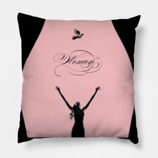 March is National Women’s History Month on a Dark Background Pillow