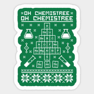 Oh Chemistry Christmas Tree Ugly Sweater Funny Pun Xmas 