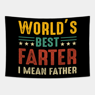 Vintage World's Best Farter I Mean Father Tapestry