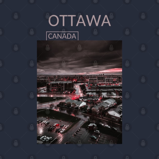 Ottawa Ontario Canada Cityscape Skyline Gift for Canadian Canada Day Present Souvenir T-shirt Hoodie Apparel Mug Notebook Tote Pillow Sticker Magnet by Mr. Travel Joy