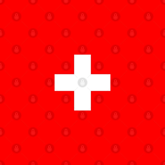 Switzerland Flag Minimalist by Issho Ni