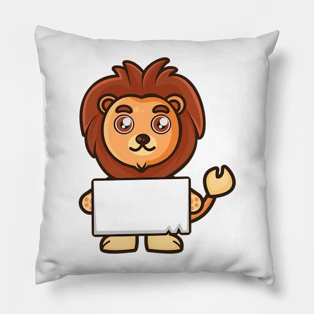 Watch Out Lion Pillow by onama.std