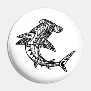 Tribal Hammerhead shark Pin