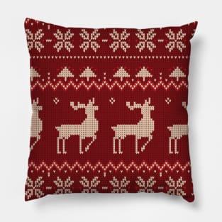 Christmas knitted pattern Pillow