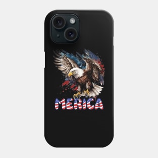 4th Of July Patriotic USA Flag Bald Eagle Merica Phone Case