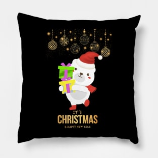 It's Christmas and happy New Year Pillow