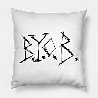 Dark and Gritty B.Y.O.B. bring your own beer (or books) Pillow