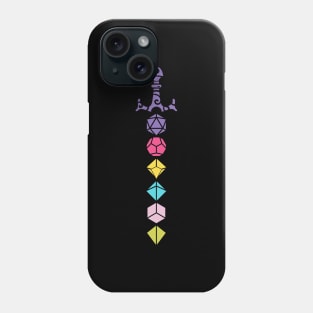 Bubblegum Polyhedral Dice Sword Tabletop Roleplaying RPG Gaming Addict Phone Case