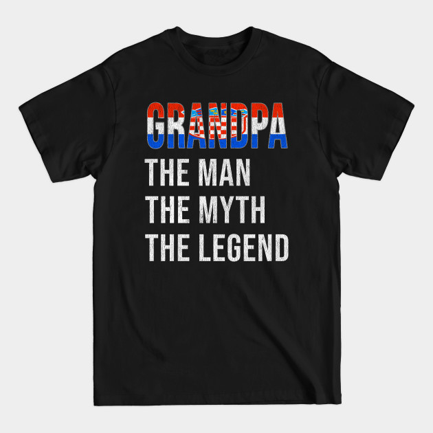 Disover Grand Father Croatian Grandpa The Man The Myth The Legend - Gift for Croatian Dad With Roots From Croatia - Croatia - T-Shirt