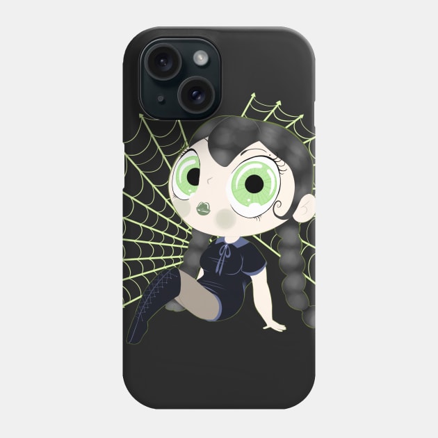 Goth with Webs Phone Case by Opekui