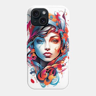 Women with Flowers in Her Hair: Blooming Beauty - Colorful Phone Case