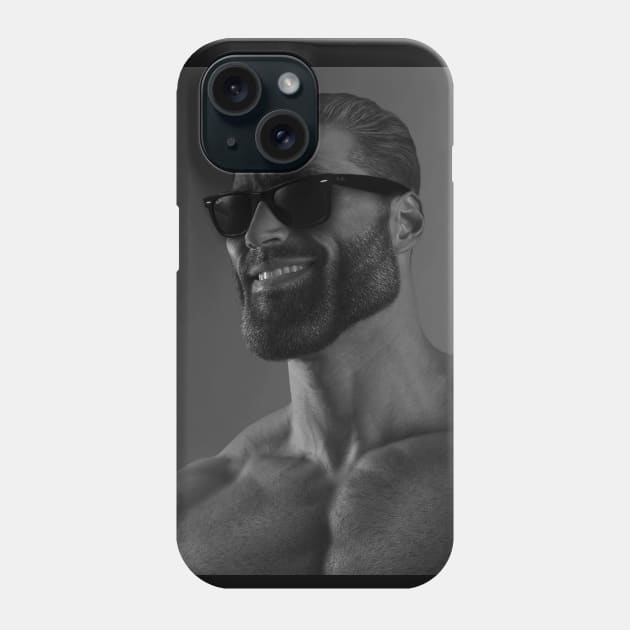 Giga Chad with sunglasses Phone Case by kongasing