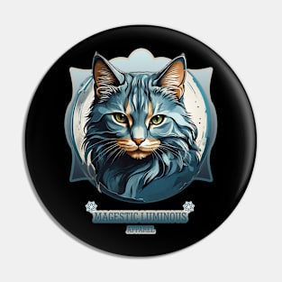 Blue Ice Cat Pin