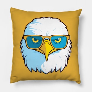 Bald Eagle Wearing Sunglasses Pillow