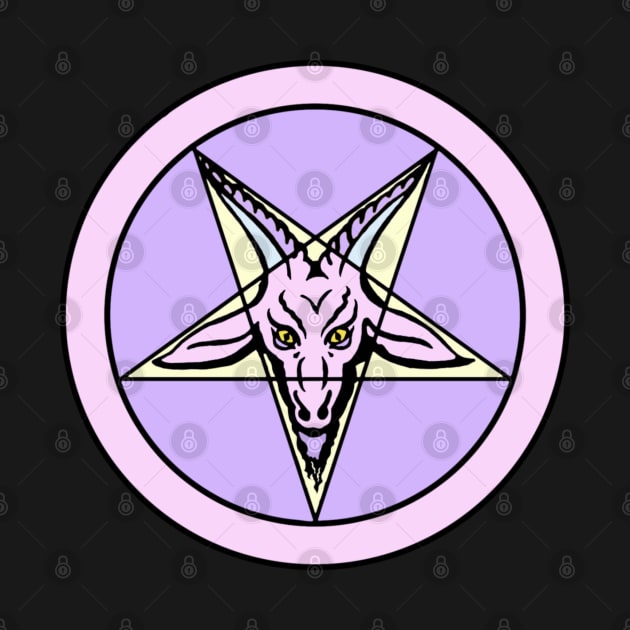 Pastel Baphomet Pentagram by lilgothgf