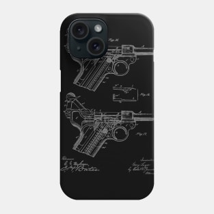 recoil loading small arms Vintage Patent Drawing Phone Case