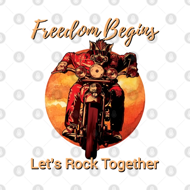 Freedom begins, Let's rock together, Freedom you can feel by Lekrock Shop