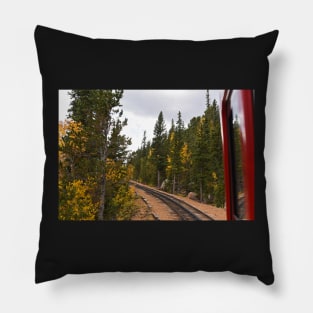 Pikes Peak Cog Rail Colorado Autumn Pillow